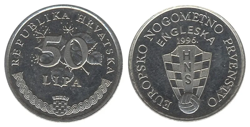Hrvatska 50 lipa - Europsko nogometno prvenstvo - Engleska 1996. – Image 1